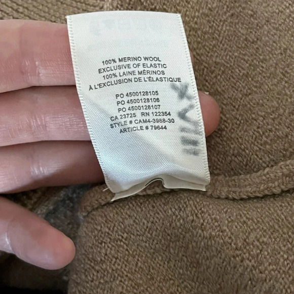 Wilfred/ Knit merino wool/ Mock  neck/ Tan sweater/ Size US S - Picture 8 of 13